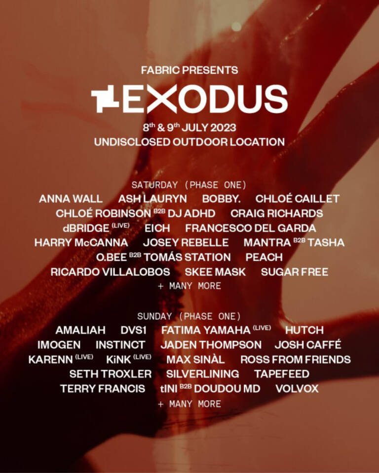 EXODUS 2023 Phase 1 lineup