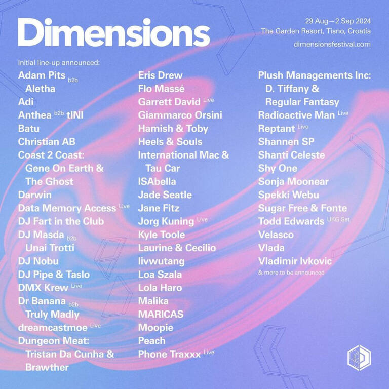 Dimensions 2024 initial lineup