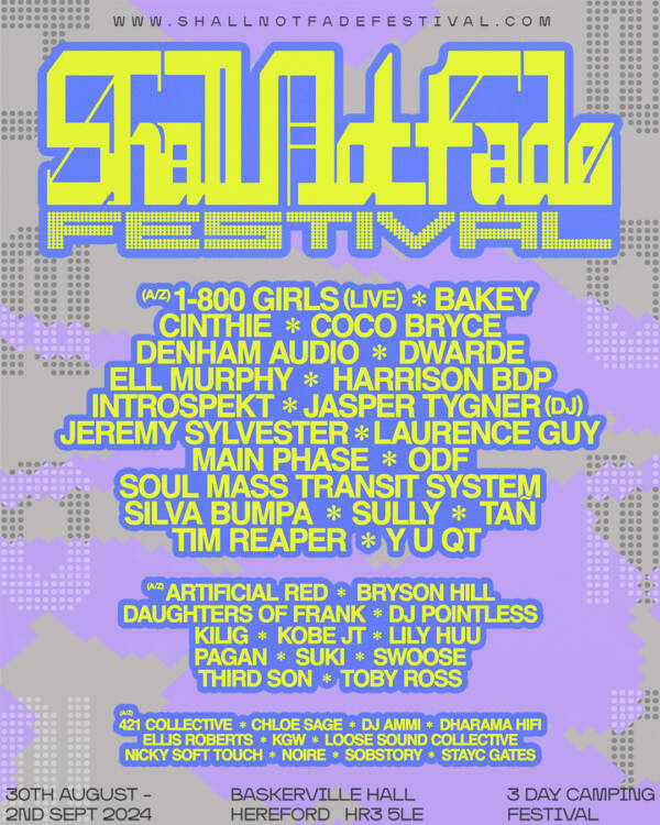 Shall Not Fade festival lineup 2024